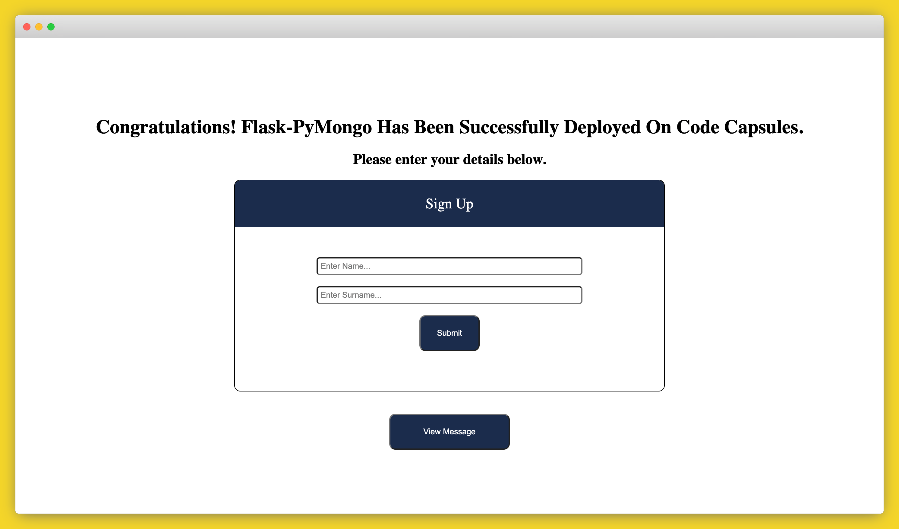 Deployed App