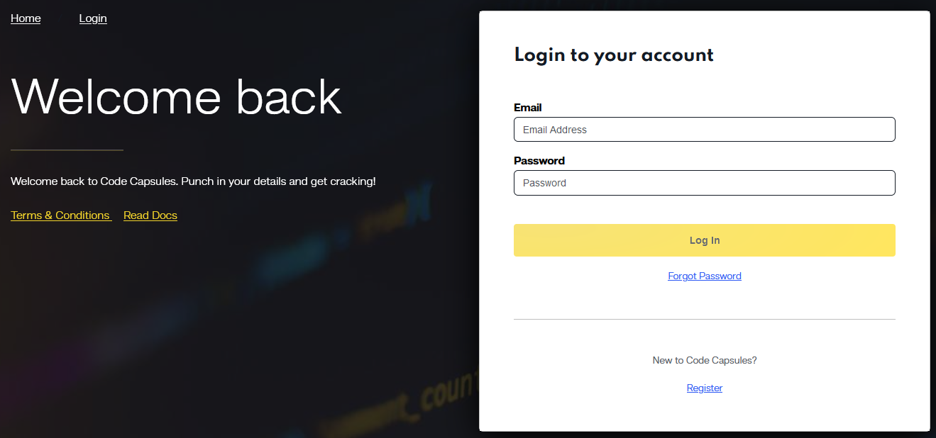 Streamlined MERN project management on Code Capsules