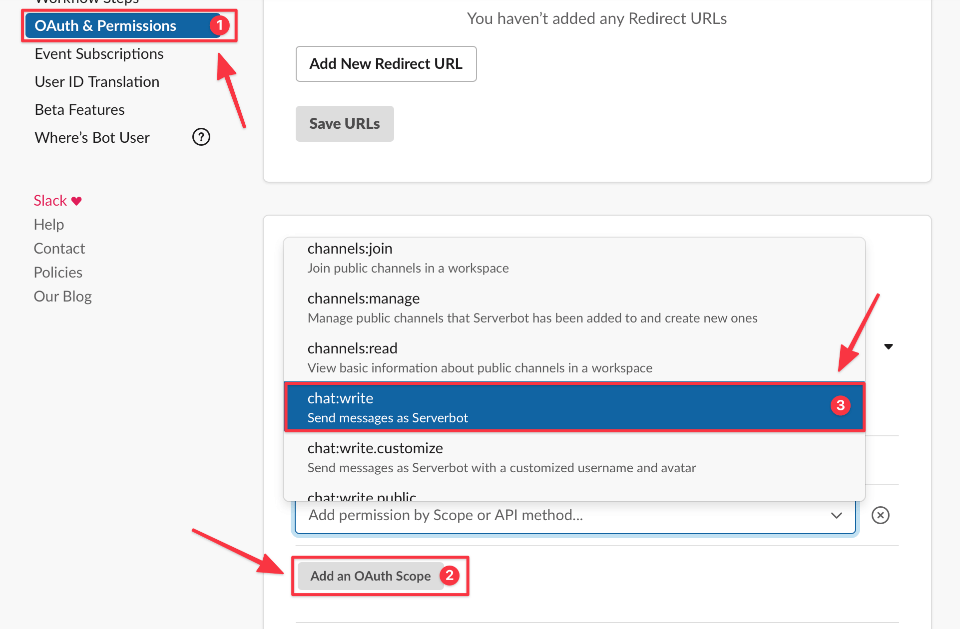 Slack Scopes